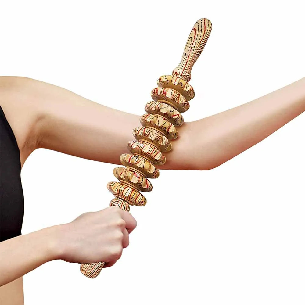 Wooden Handheld Roller Stick