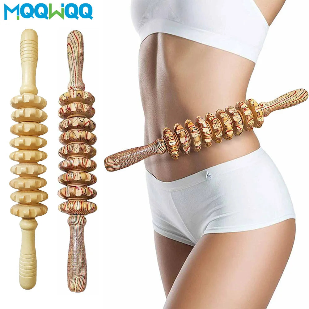 Wooden Handheld Roller Stick