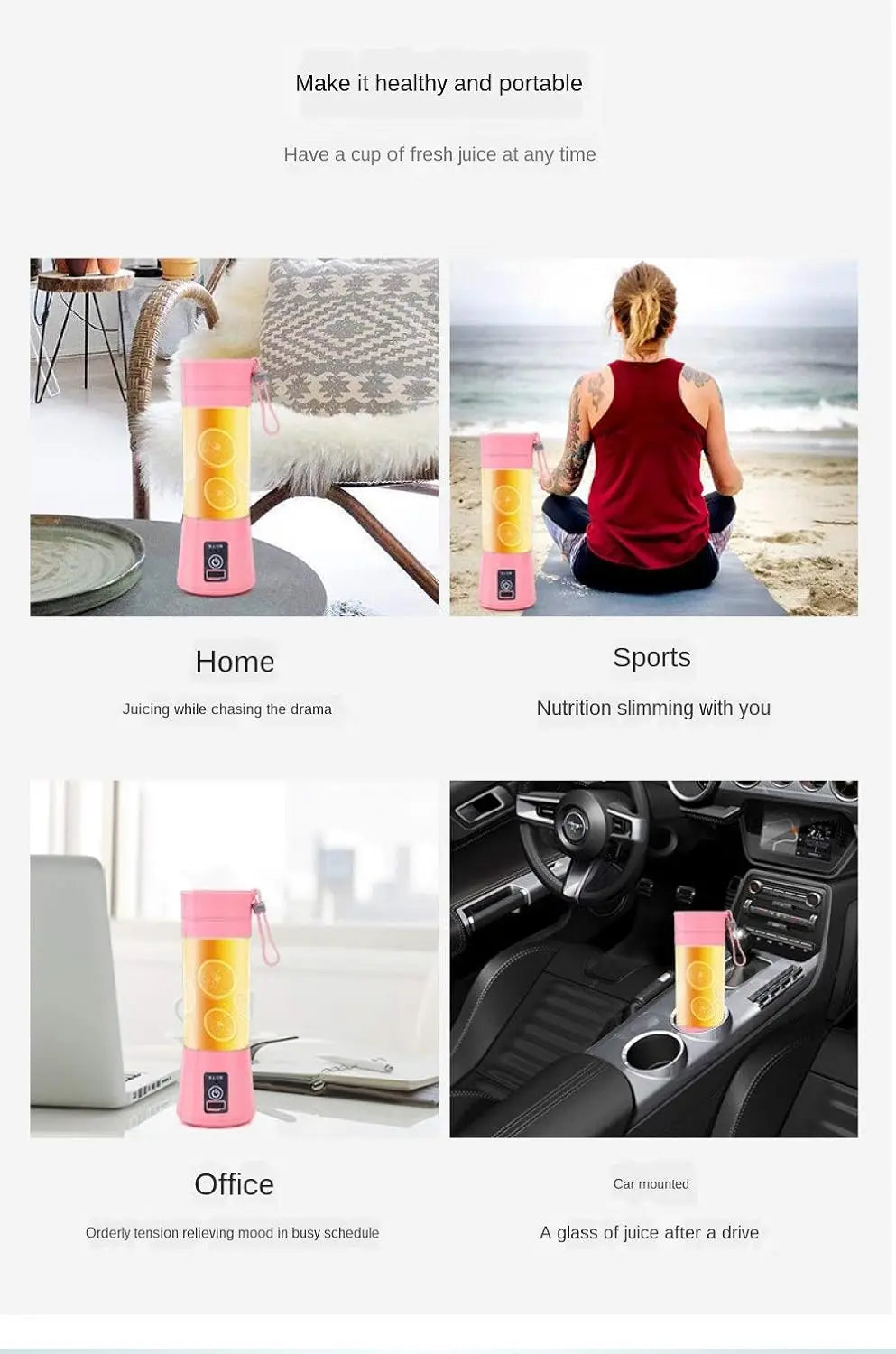 Mini Electric Automatic Fresh Squeezer Fruit Portable Orange Lemon Kitchen Blender