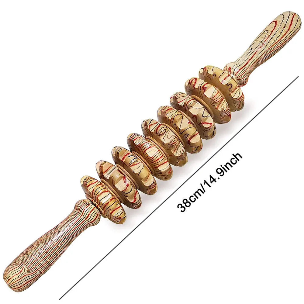 Wooden Handheld Roller Stick