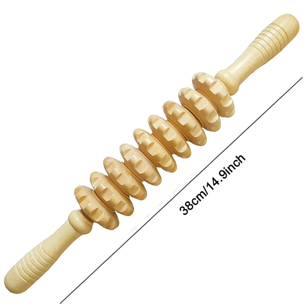 Wooden Handheld Roller Stick