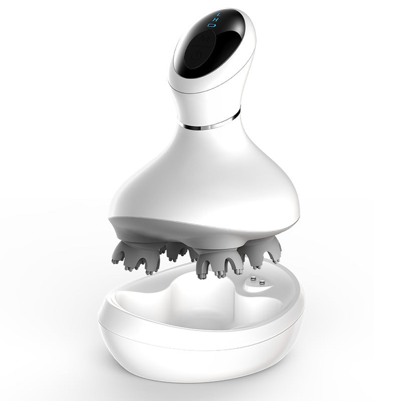 Electric Scalp Massager with Multi-Function Grip